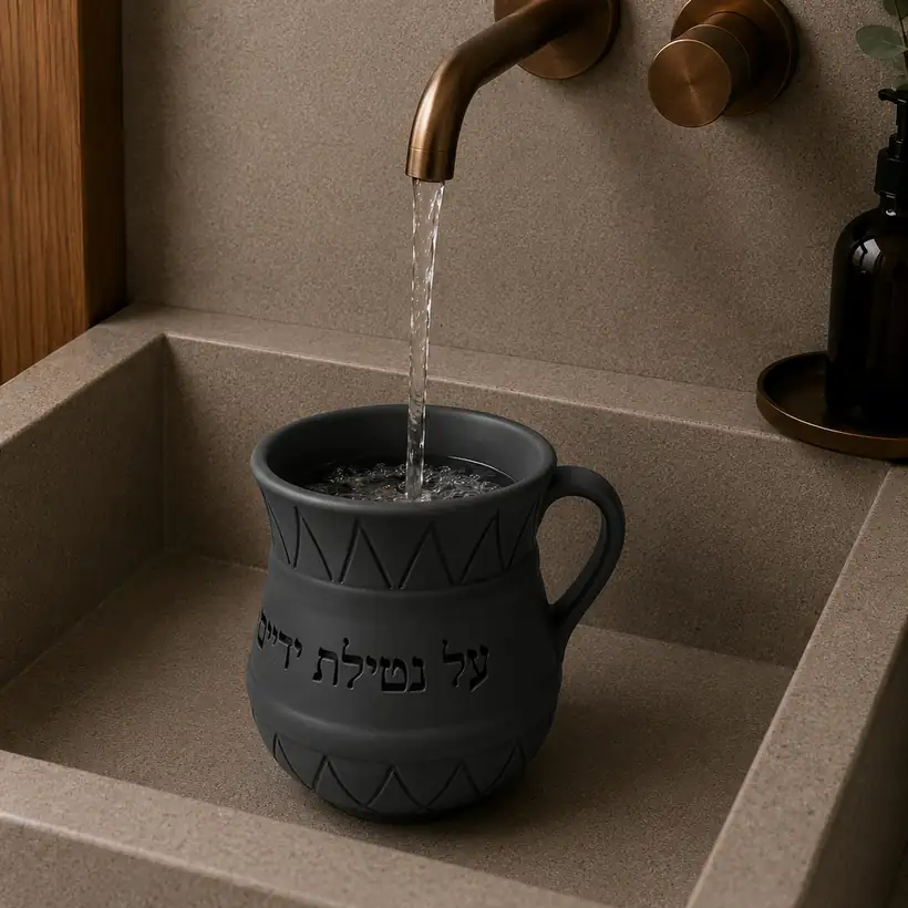 נטלה מחורצת "על  נטילת ידיים" — נטלות | יָאֵר ירושלים
